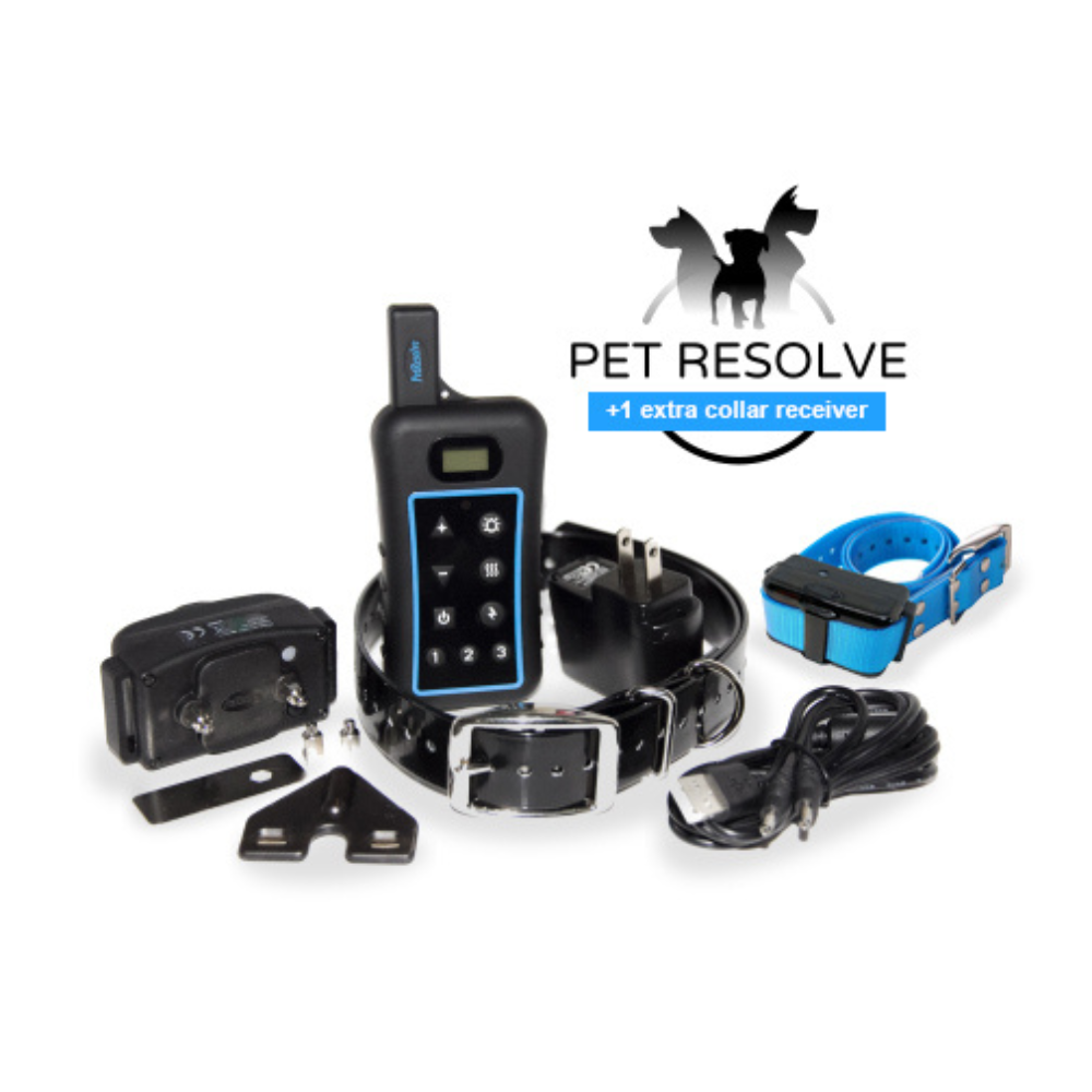 Pet Resolve Dog Training System for Two Dogs Full Set Plus One Extra Receiver Collar