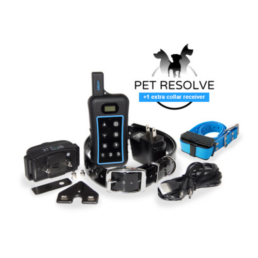 Pet Resolve Dog Training System for Two Dogs - Full Set Plus One Extra Receiver Collar